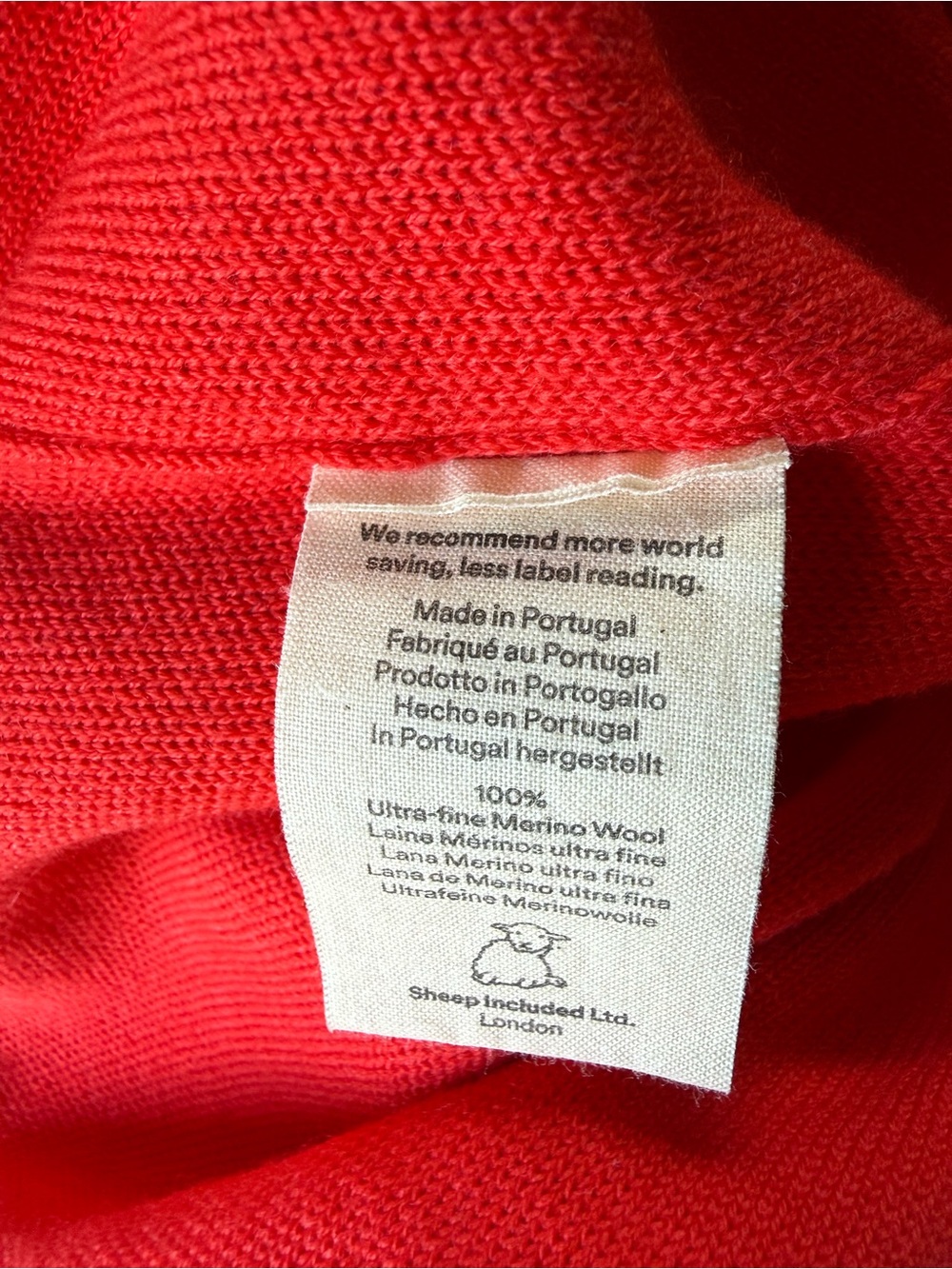 Sheep Inc. Poppy-Red 100% Fine Merino Hoodie; Never Worn; Rare Color! - Picture 5 of 7